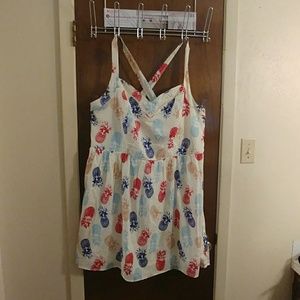 Pineapple retro print dress